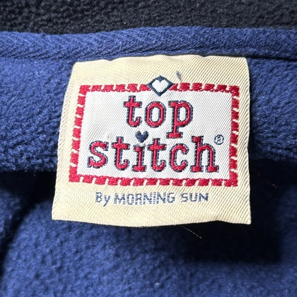 Vintage Morning Sun Loon Bird Fleece 1/4 Zip Sweatshirt Size Large - Picture 7 of 9